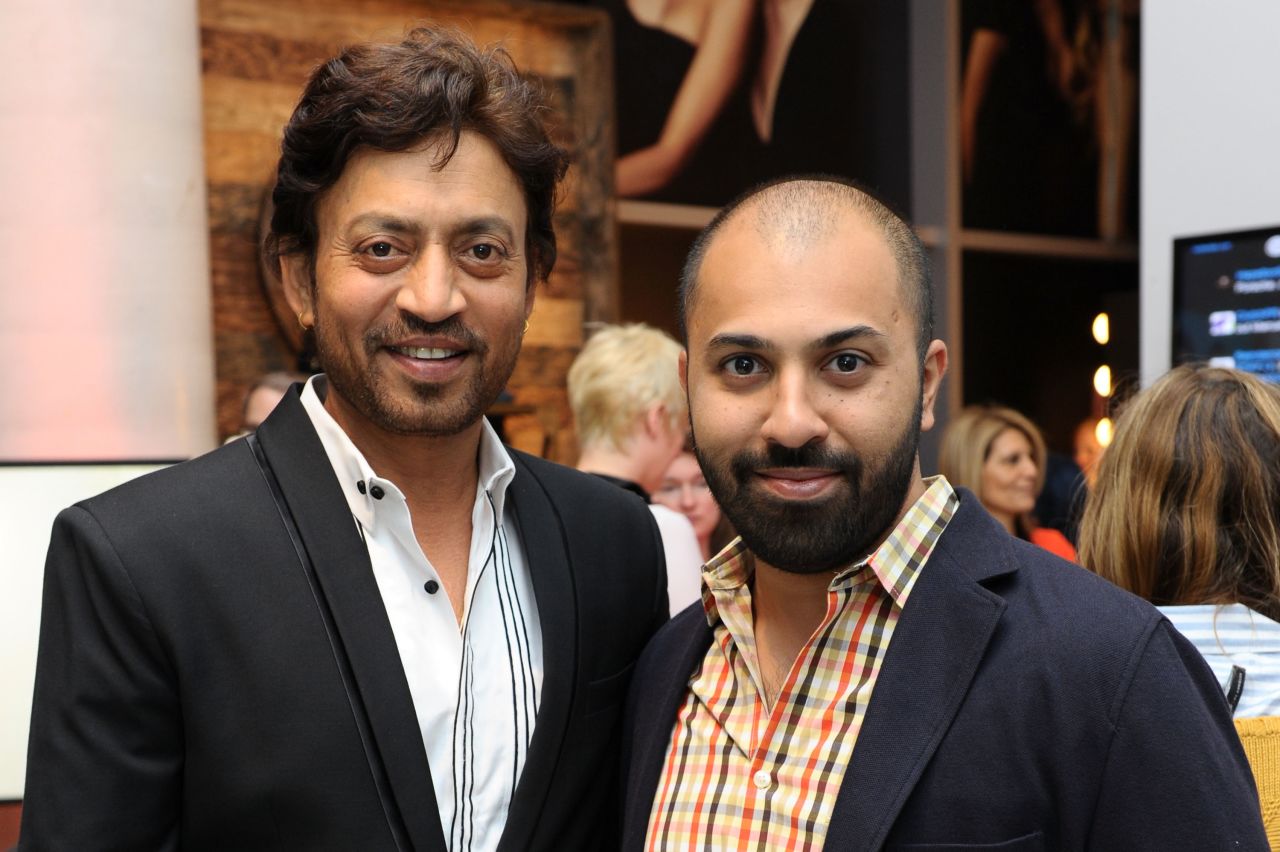 Irrfan Khan, left, and Ritesh Batra appear at Guess Portrait Studio on September 7.