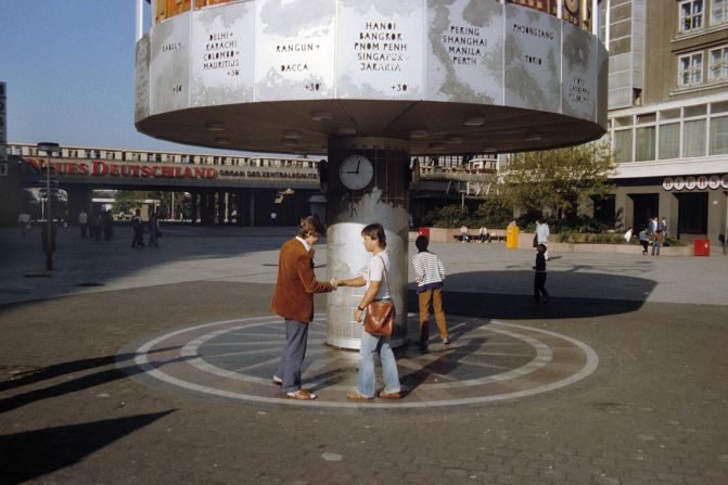 These pictures from a staged surveillance scene helped to train prospective agents in how to keep suspects under watch. The dates all these photos were taken is unknown.