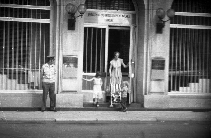 The U.S. Embassy in East Berlin was constantly photographed and filmed. 