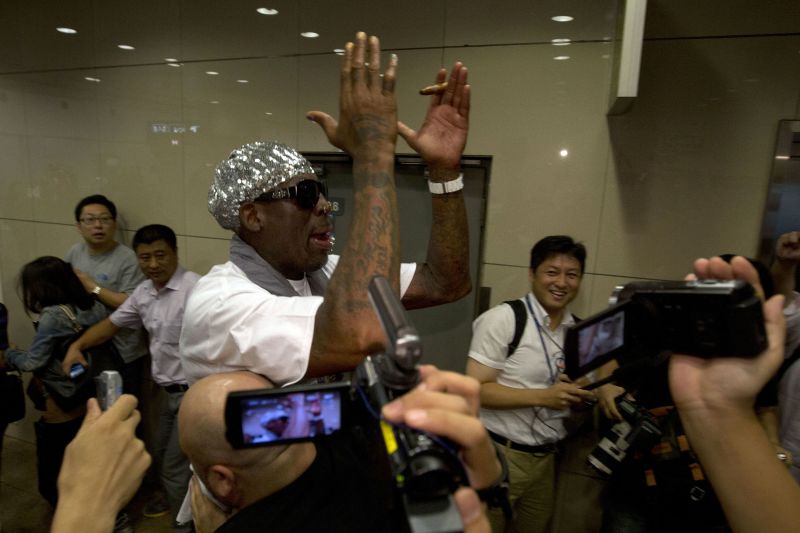 Dennis Rodman Lands In North Korea To Train Basketball Team | CNN