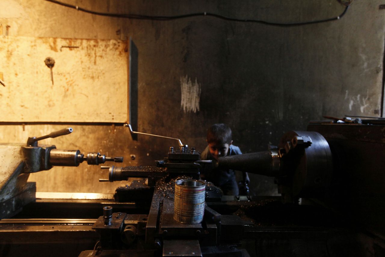 Issa works in the weapons factory.