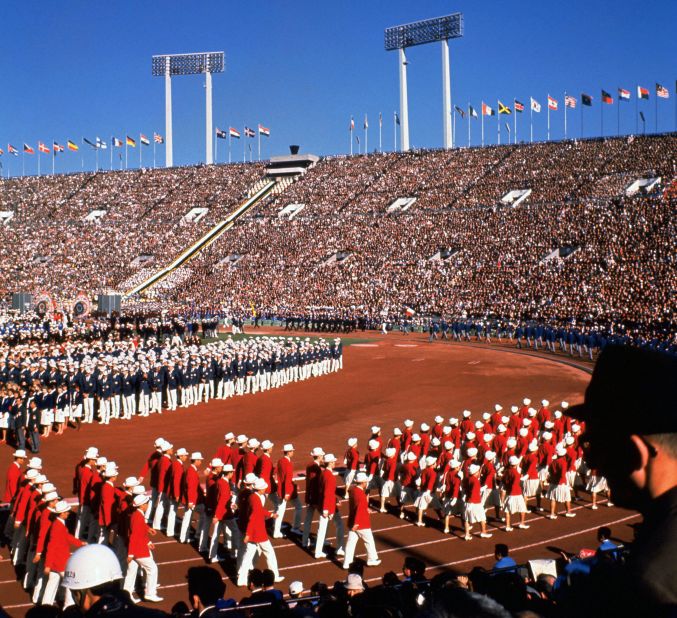 This photo taken on October 10, 1964 shows the opening ceremony of the Tokyo Olympic Games at the city's national stadium.<a href="http://cnn.com/2013/09/07/sport/world-olympics-2020/?hpt=isp_c1"> </a>