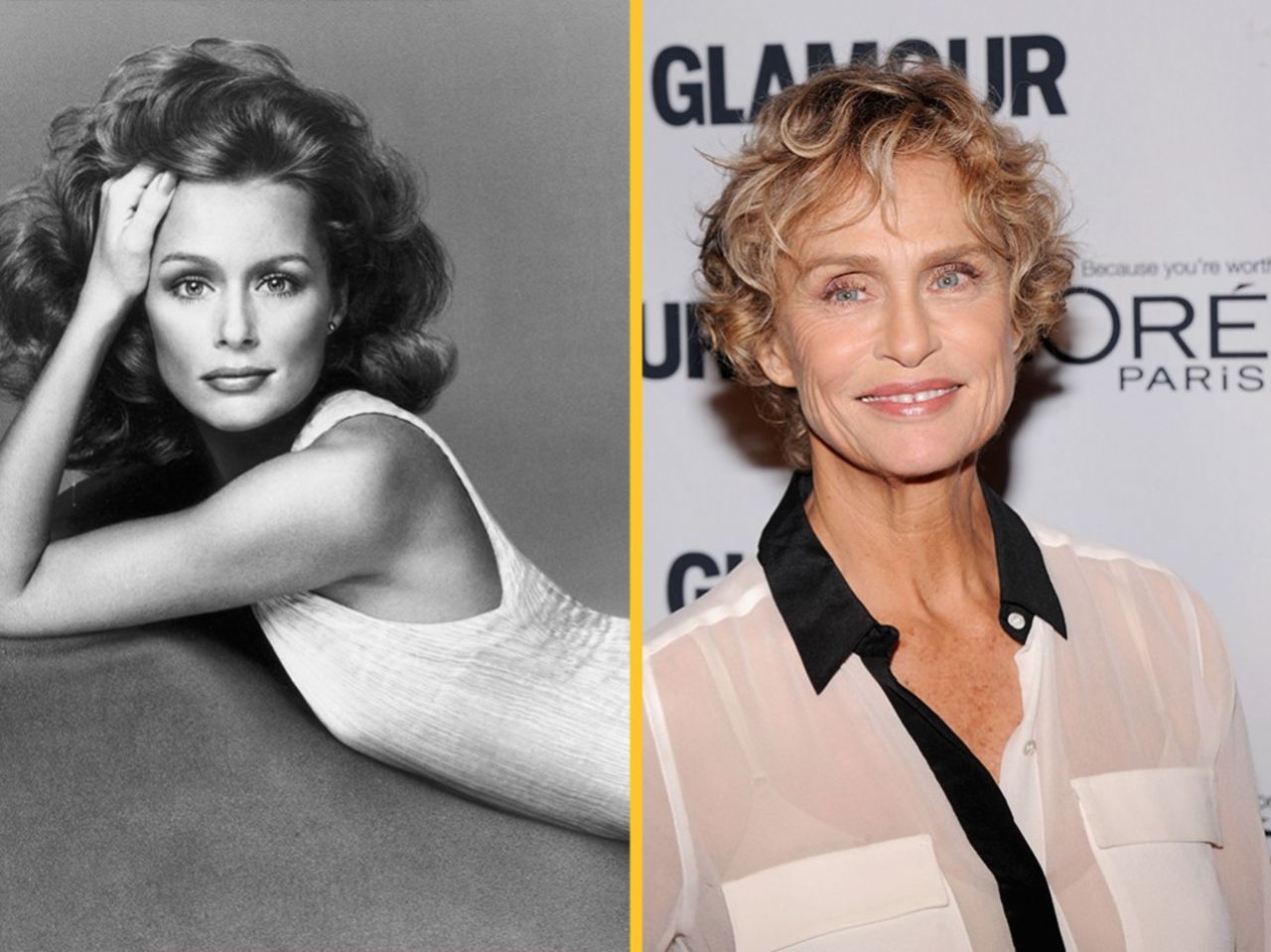 El brillo de Hutton comenzó antes que el del resto de algunas de estas supermodelos, pero ello no redujo su influencia. Apareció en la tapa de la revista Vogue 26 veces, un récord, y es muy recordada por sus dientes separados. Pese a las recomendaciones de arreglárselos, prefirió conservarlos así. En octubre de 2005, posó desnuda para la revista Big a sus 61 años diciendo que quería "que las mujeres no sintieran vergüenza de ellas mismas cuando están en la cama". A sus 69 años, sigue estando asombrosa.