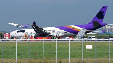 Thai Airways followed its policy of "de-identifying" a plane after an accident to protect the airline's reputation.