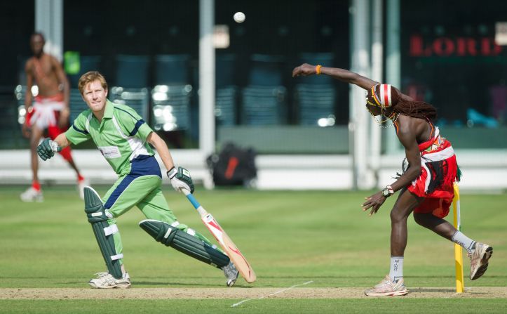 The Maasai Cricket Warriors is a team of young Maasai men from Kenya competing in their traditional attire.