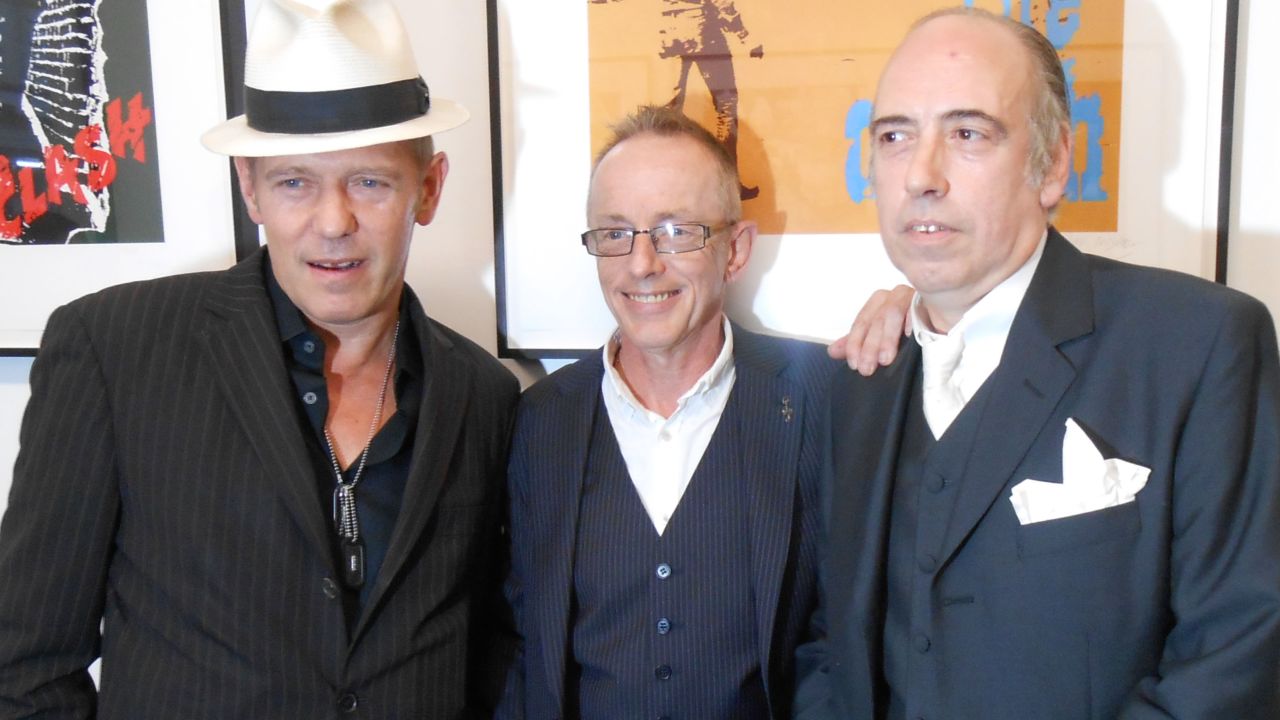 The Clash today: Left to right, Paul Simonon, Topper Headon and Mick Jones.