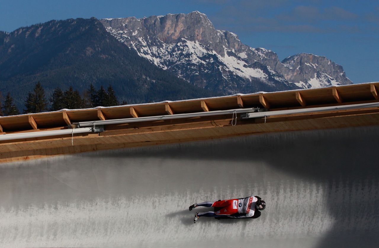 Bromley flies around the course in Koenigssee, Germany, his skeleton pulling 5G in the quickest parts of the circuit.
