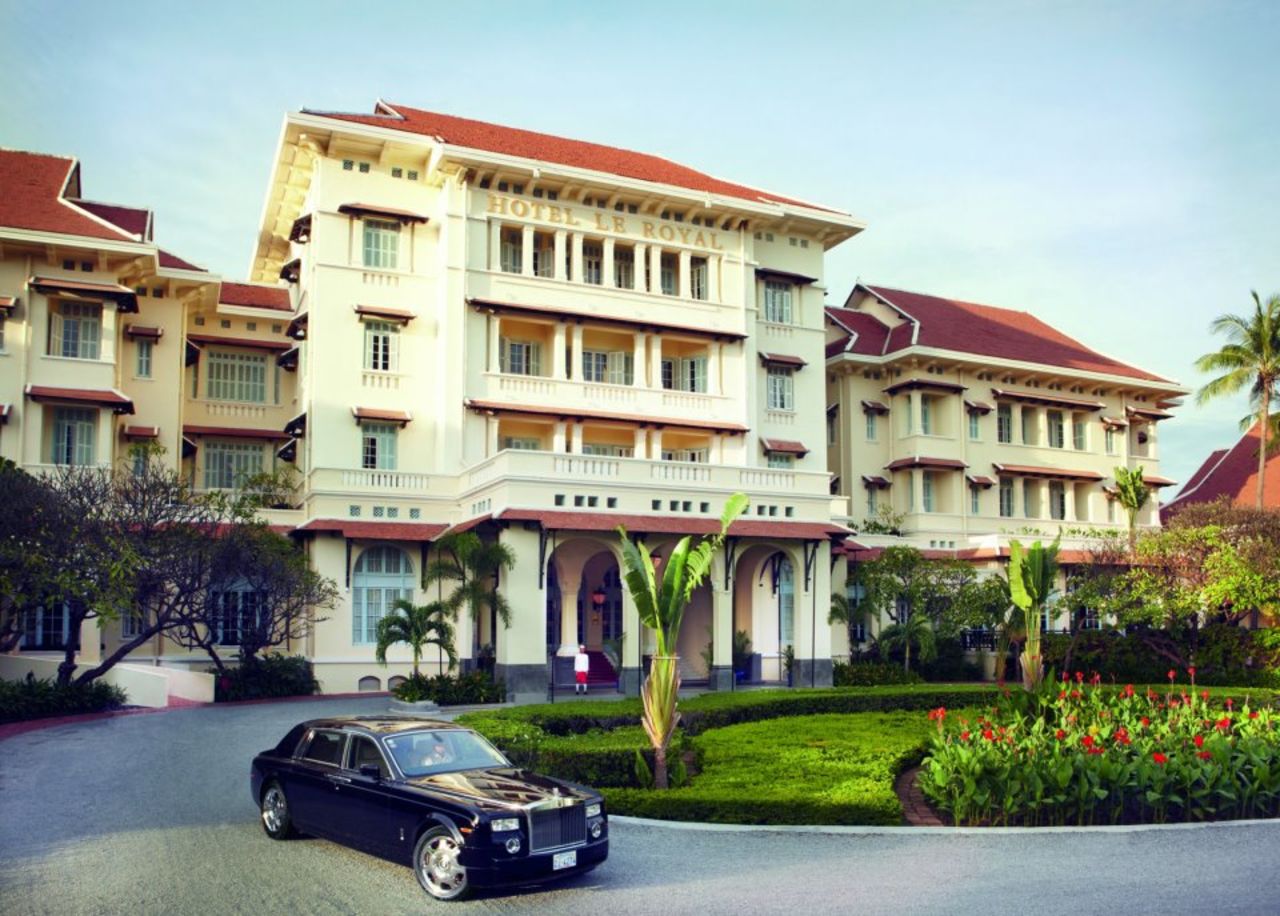 <strong>Raffles Hotel Le Royal, Cambodia:</strong> Phnom Penh's most luxurious hotel is the Raffles Hotel Le Royal, seen here. First opened in 1929, it's welcomed an impressive roster of guests over the years, including former US First Lady Jacqueline Kennedy.  
