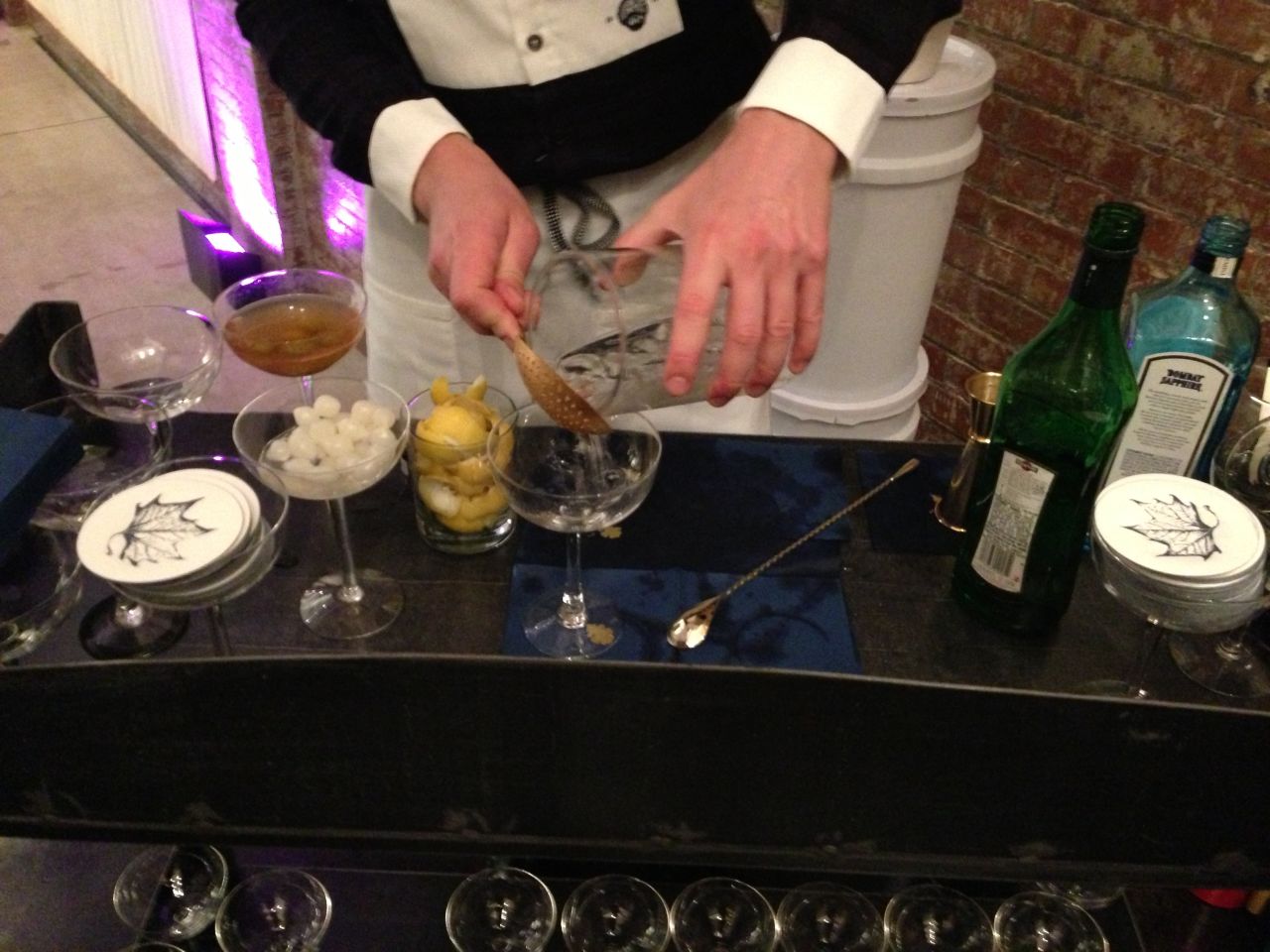 The Mad Men-esque martini cart.