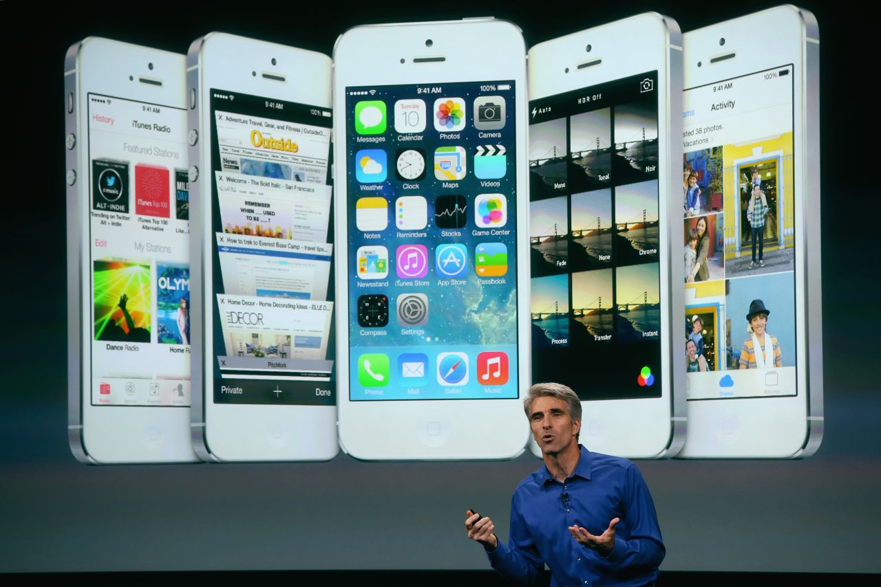 Apple Senior Vice President of Software Engineering Craig Federighi speaks about iOS 7, the next version of Apple's mobile operating system. A complete overhaul of the system that runs iPhones and iPads, iOS 7 will be available September 18.