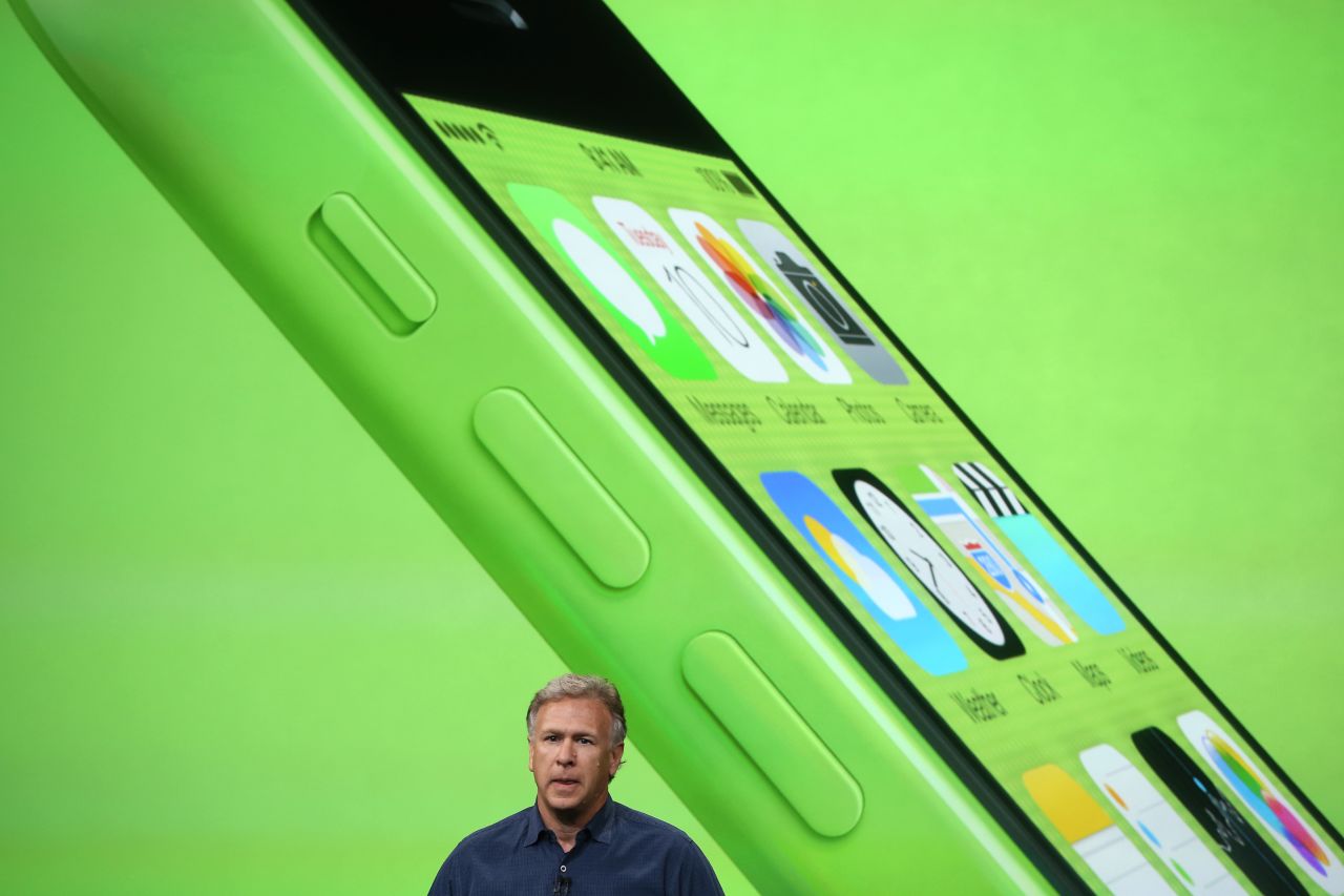 Apple Senior Vice President of Worldwide Marketing Phil Schiller speaks about the new iPhone 5C -- a cheaper, $99 model that will have a plastic case instead of aluminum. 