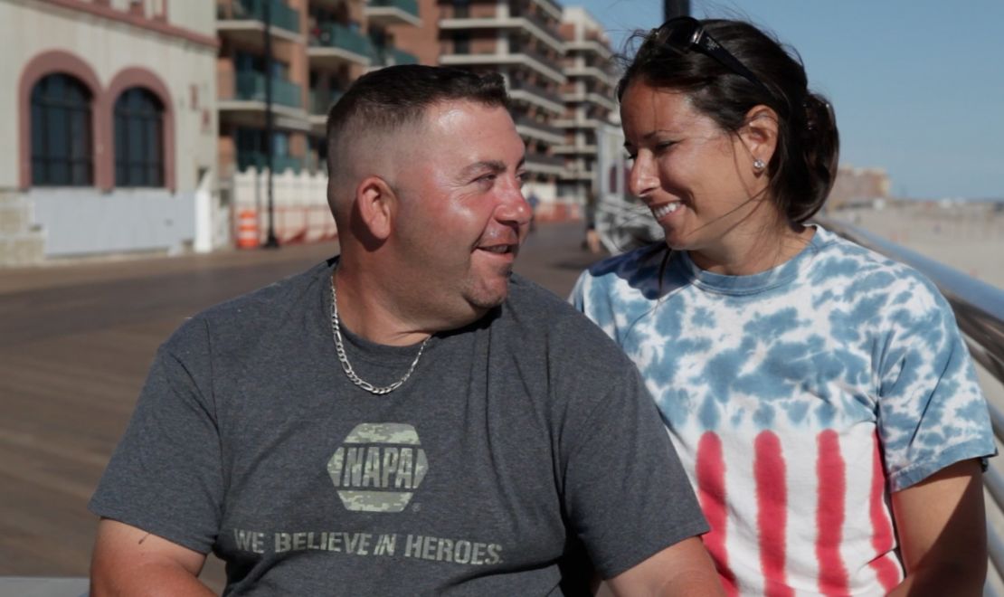 New York police officer Charlie Sadler and his wife, Gina, lost their home to Sandy. But a new one is on the way.