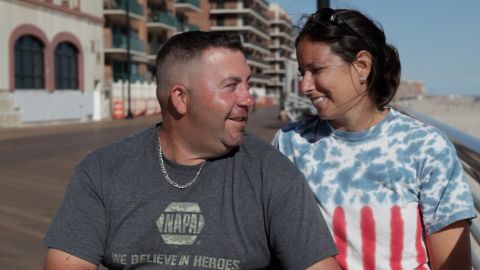 New York police officer Charlie Sadler and his wife, Gina, lost their home to Sandy. But a new one is on the way.