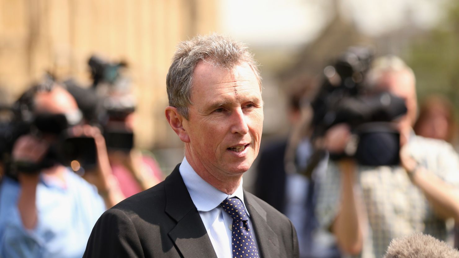 Nigel Evans (pictured in May this year) has been a member of Britain's Parliament since 1992.
