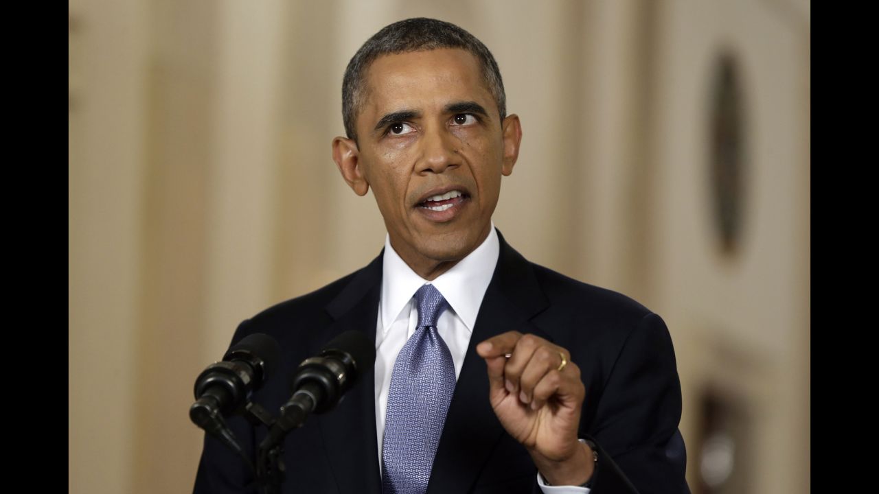 Obama stated that the proposal from Russia was a potentially promising sign, but warned that "it's too early to tell whether this offer will succeed, and any agreement must verify that the Assad regime will keep its commitments."