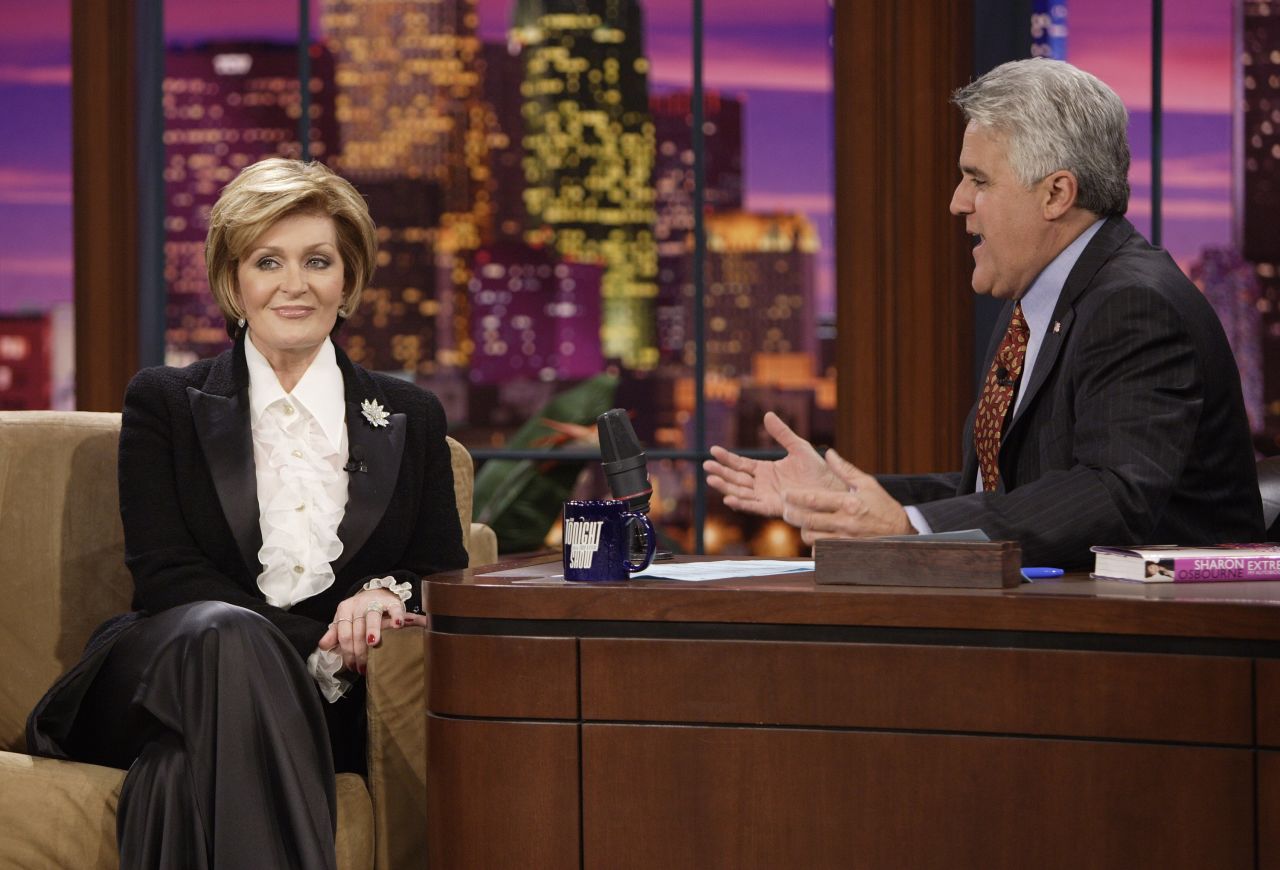 Sharon Osbourne said in 2013 that she and former "Tonight Show" host Jay Leno had a "flingy-wingy" when she was 25. (It was before her marriage to Ozzy Osbourne.)