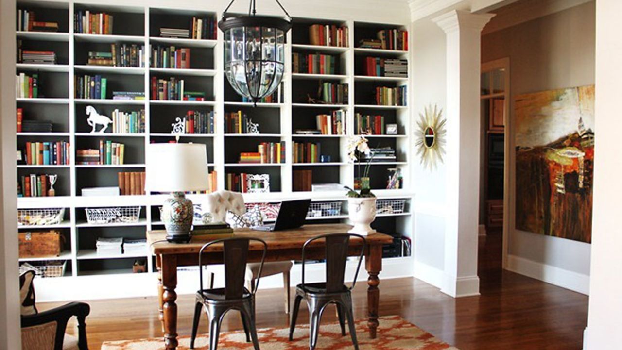 The office in Clark's second home has a more sophisticated style than the office in her previous home, Clark said.