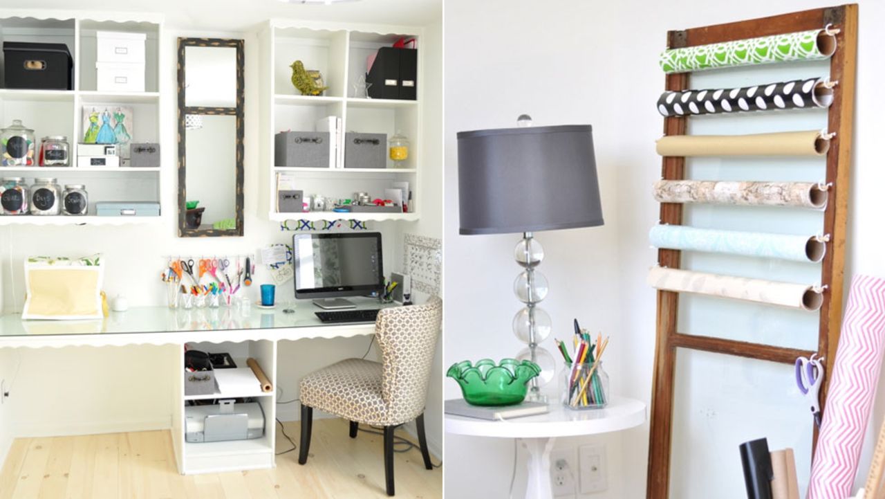 <a href="http://ireport.cnn.com/docs/DOC-1029190">Tracie Stoll</a>'s craft room and office makes her work tools the <a href="https://www.cnn.com/2013/09/11/living/gallery/open-house-office/www.cleverlyinspired.com" target="_blank">decor focus</a>.