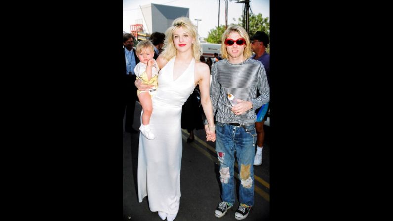 Few couples typify the '90s like Cobain and his wife, Courtney Love. With Cobain being the pied piper of Seattle grunge and Love the rebellious other half, the two -- along with their daughter, Frances Bean -- were rock royalty in 1993. Frances Bean, <a href="index.php?page=&url=http%3A%2F%2Fwww.hedislimane.com%2Frockdiary%2Findex.php%3Fe%3DviewSpe%26rockdiarySpeHomeNo%3D57" target="_blank" target="_blank">who greatly resembles her late father,</a> is now in her 20s, an artist and<a href="index.php?page=&url=https%3A%2F%2Ftwitter.com%2Falka_seltzer666" target="_blank" target="_blank"> active Twitter user. </a>She and Love<a href="index.php?page=&url=http%3A%2F%2Fwww.huffingtonpost.com%2F2015%2F01%2F25%2Ffrances-bean-cobain-courtney-love_n_6542494.html" target="_blank" target="_blank"> attended a documentary on Kurt Cobain at Sundance</a>.