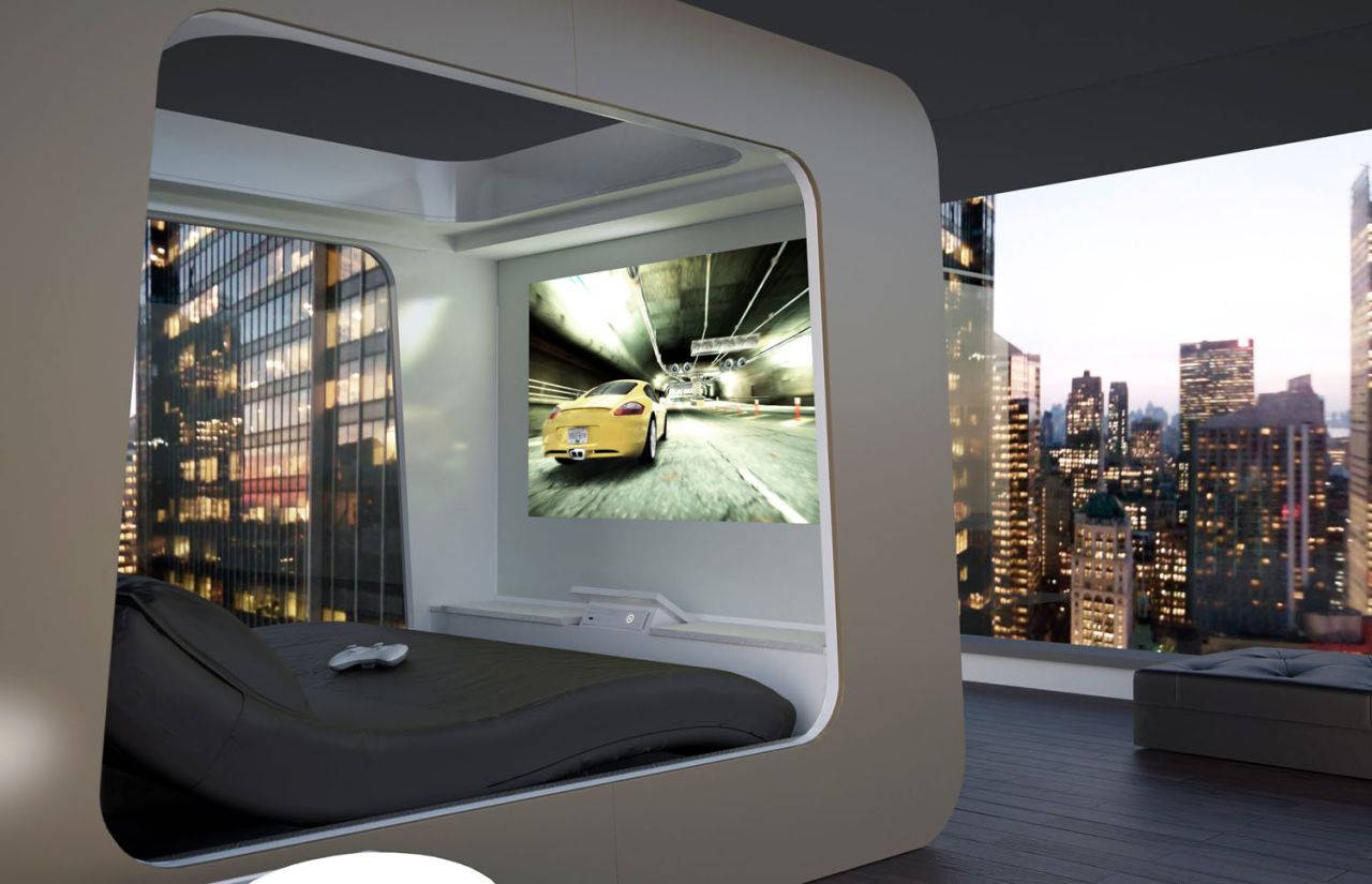 La casa de "Los Supersónicos" ya es una realidad. La revolución tecnológica ha influido en muchos aspectos de nuestras vidas y las casas no son una excepción. Esta cama <a href="http://www.hi-can.com/" target="_blank" target="_blank">Hi-Can</a> tiene persianas automáticas, un proyector de alta definición y es capaz de comunicarse de forma inalámbrica con otros aparatos de tu casa. Mira el resto de fotos de esta galería con avances en la tecnología doméstica