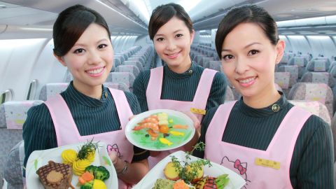 Flight attendents will double as "love cupids" on EVA Air's speed dating flight, the event organizer Mobius says on its poster.
