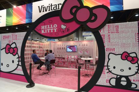 Hello Kitty booth at the 2013 International CES at the Las Vegas Convention Center on January 8, 2013 in Las Vegas, Nevada. 