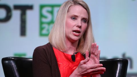Yahoo CEO Marissa Mayer, speaking Wednesday at the TechCrunch Disrupt conference in San Francisco.
