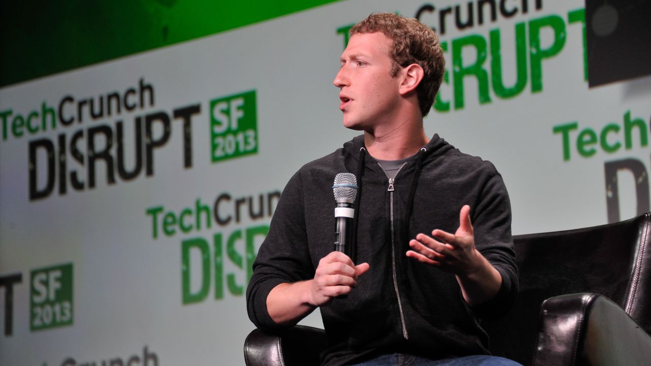 Mark Zuckerberg speaks Wednesday at the TechCrunch Disrupt conference, where he presumably met someone new.