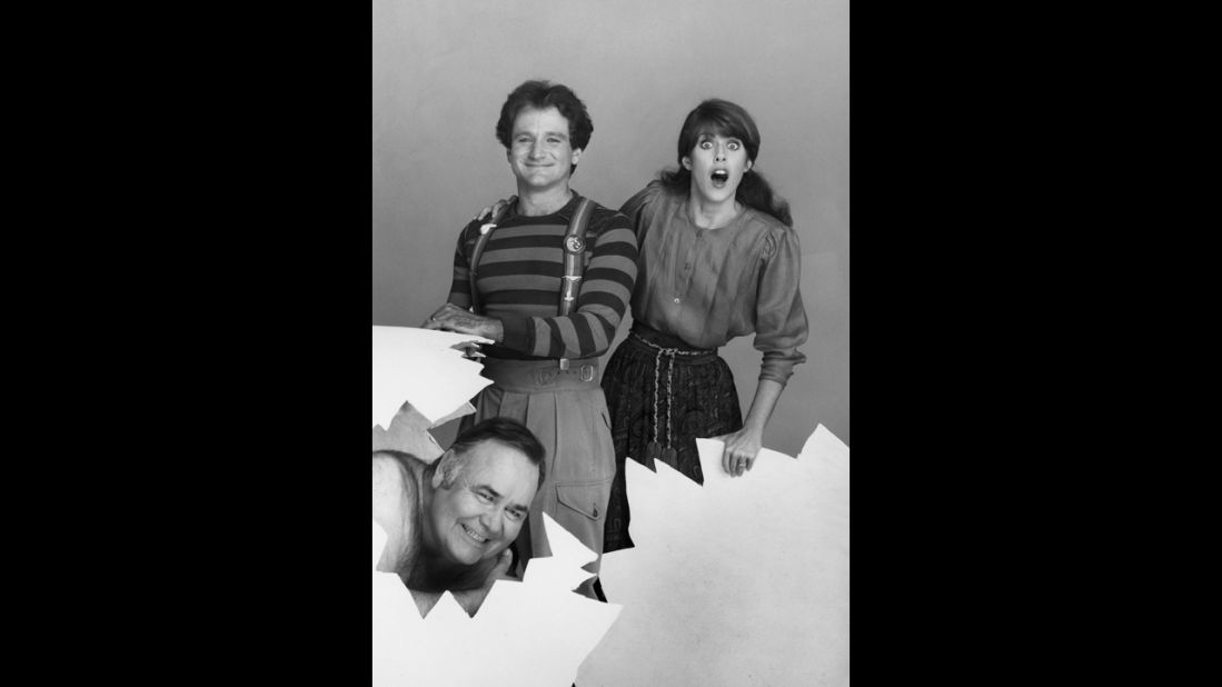 "Mork & Mindy" was just one of the spinoffs from ABC's "Happy Days." It also made the late Robin Williams a superstar (here with co-star Pam Dawber and Jonathan Winters).