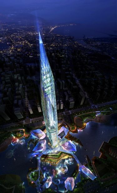 "Instead of symbolizing prominence as another of the world's tallest and best towers, our solution aims to provide the world's first invisible tower, showcasing innovative Korean technology while encouraging a more global narrative in the process," says Charles Wee, design principal for GDS Architect.