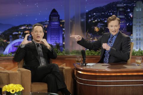 One of Conan's early "Tonight Show" guests, Tom Hanks, "ruined" Conan's life. <a href="http://gawker.com/5686066/conan-obrien-to-tom-hanks-you-ruined-my-life" target="_blank" target="_blank">As he later explained on TBS' "Conan,"</a> Hanks repeated it on "Tonight Show" and popularized the nickname "Coco."