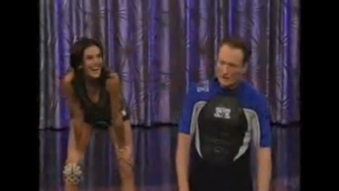 Conan's challenge to Teri Hatcher ended in a way the host least expected. After challenging the actress to a race around Universal Studios, Conan fell and bumped his head, giving himself a concussion. <a href="http://www.usmagazine.com/entertainment/news/conan-obrien-injured-after-tonight-show-stunt-2009269" target="_blank" target="_blank">They had to cancel that show and air a re-run instead. </a>