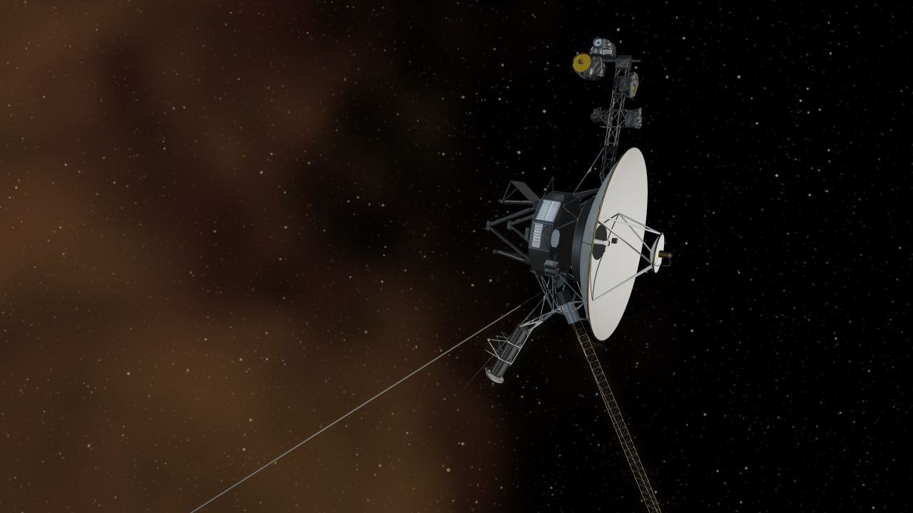 This illustration shows NASA's Voyager 1 spacecraft entering the space between stars.