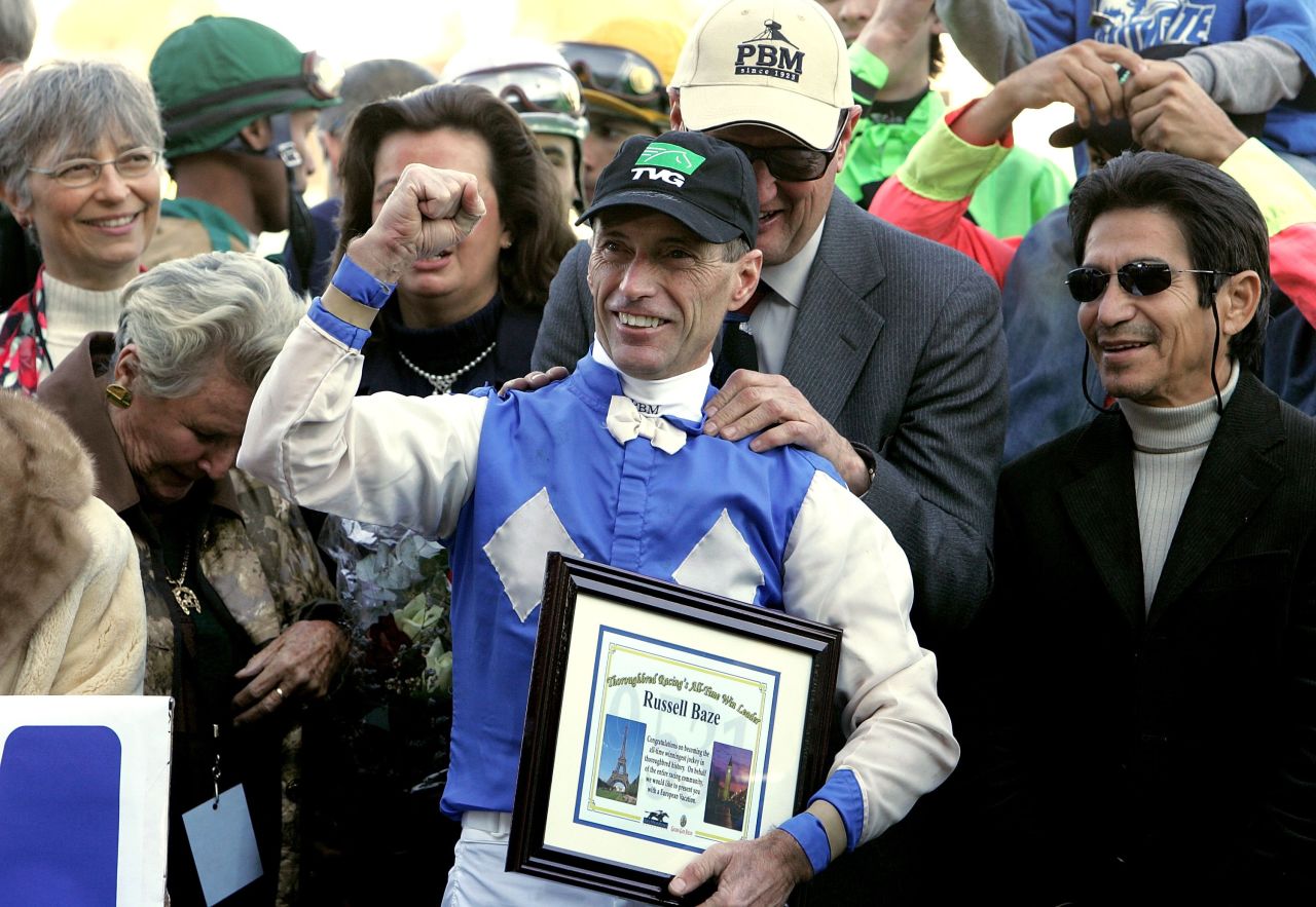 Baze, who celebrated alongside Pincay, has gone on to more success. He has recorded 400 winners in a calendar year on 13 separate occasions, the last time in 2009. No other jockey has managed the feat more than three times. 
