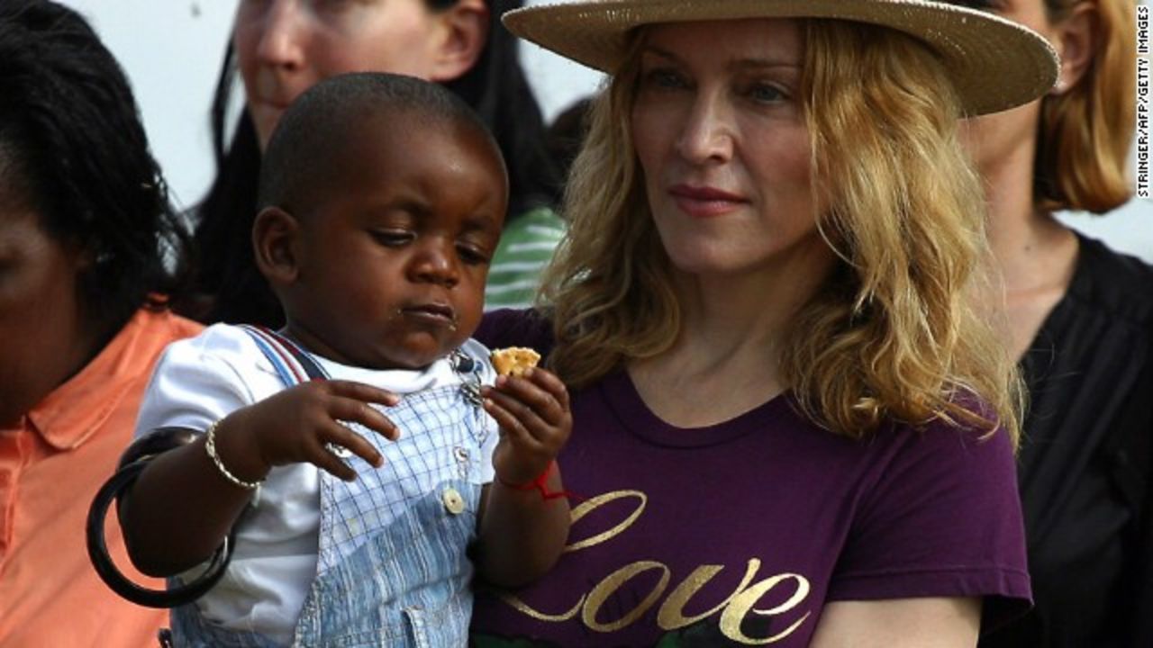 Madonna with her Malawian son David Banda in 2007.