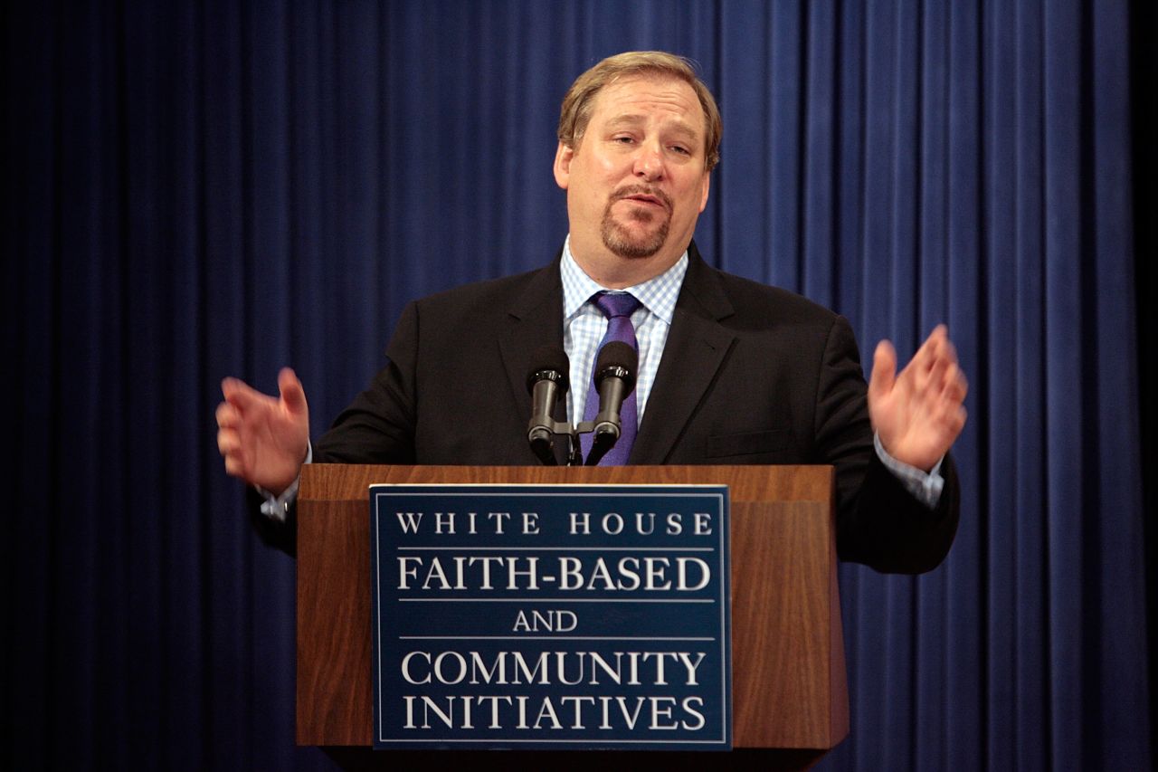 Warren speaks during the White House Roundtable on Faith-Based and Community Solutions to Combat HIV/AIDS in Washington on December 12, 2007. The theme of the roundtable was to show that religious organizations are a key component in the global fight against HIV/AIDS. 