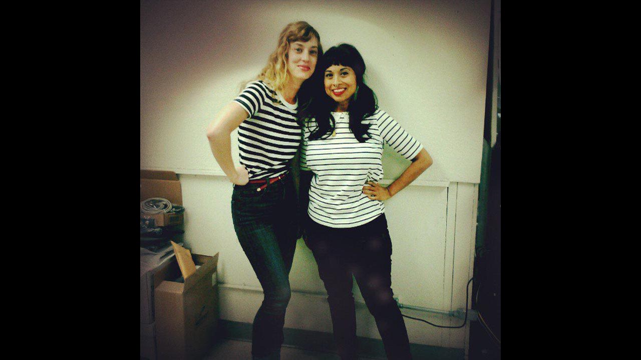Lopez says before she lost weight she always wanted "to be able to throw on a pair of jeans and T-shirt and go. Which I can do now!" She poses here with co-worker Rebecca Giesking.