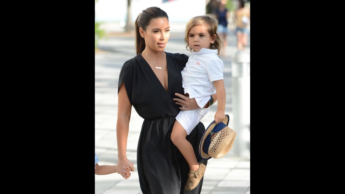 Mason was the second most-popular name for boys in 2012. Reality TV stars Kourtney Kardashian and Scott Disick named their first child Mason in 2009. He's seen here with aunt Kim.