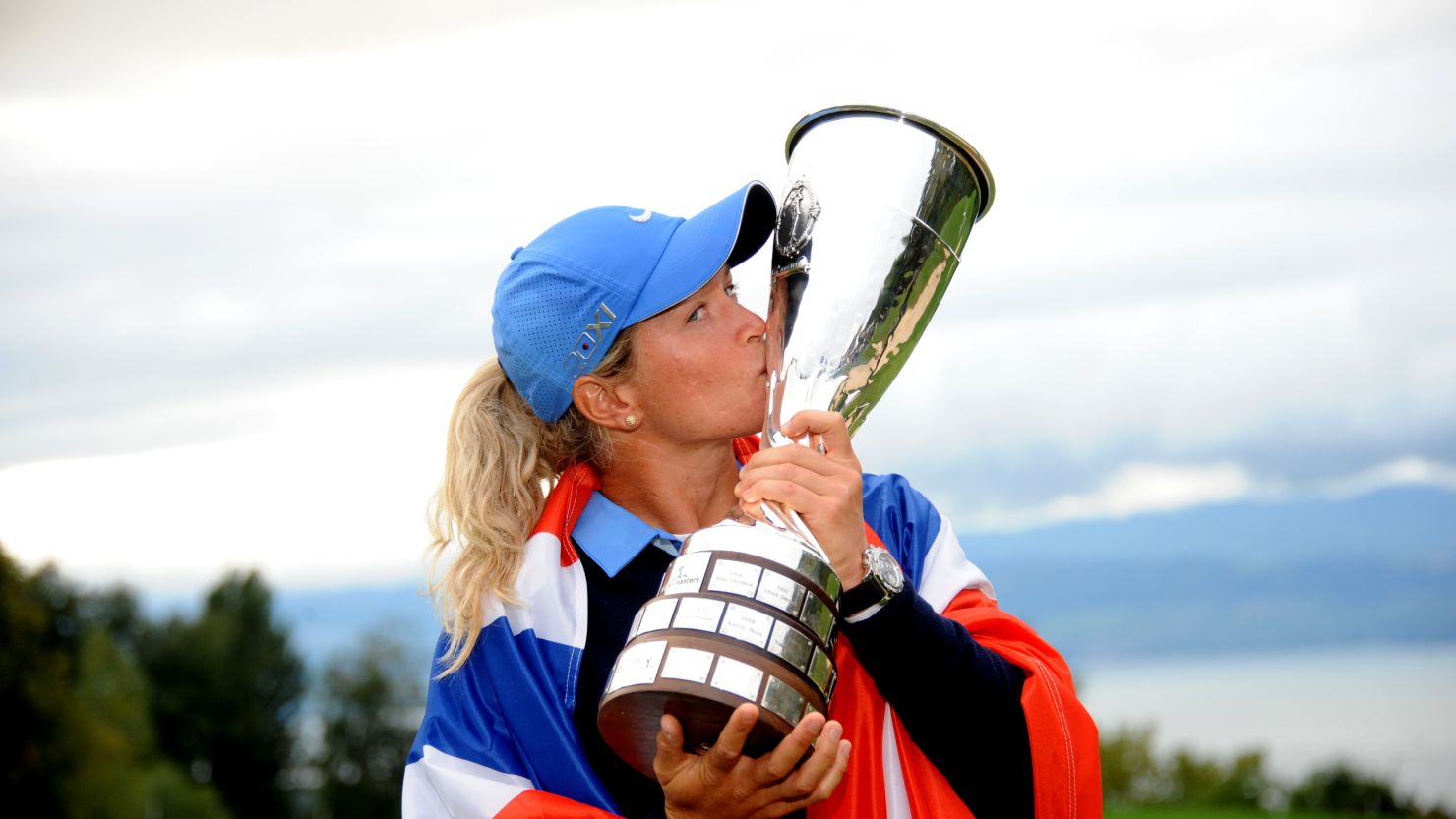Norway's Suzann Pettersen enjoys the spoils of success after claiming the final women's major of the season.