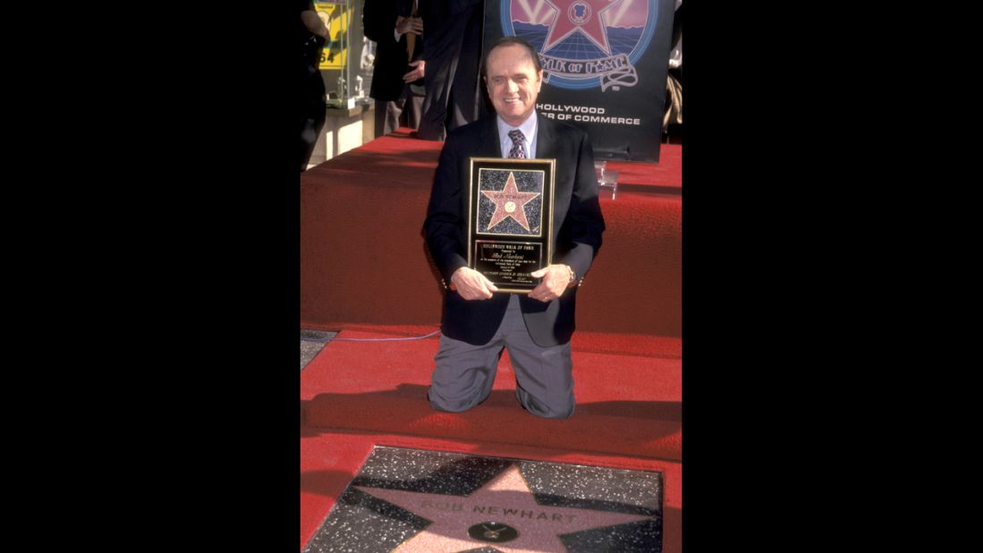 Newhart receives a star on the Hollywood Walk of Fame in 1999.