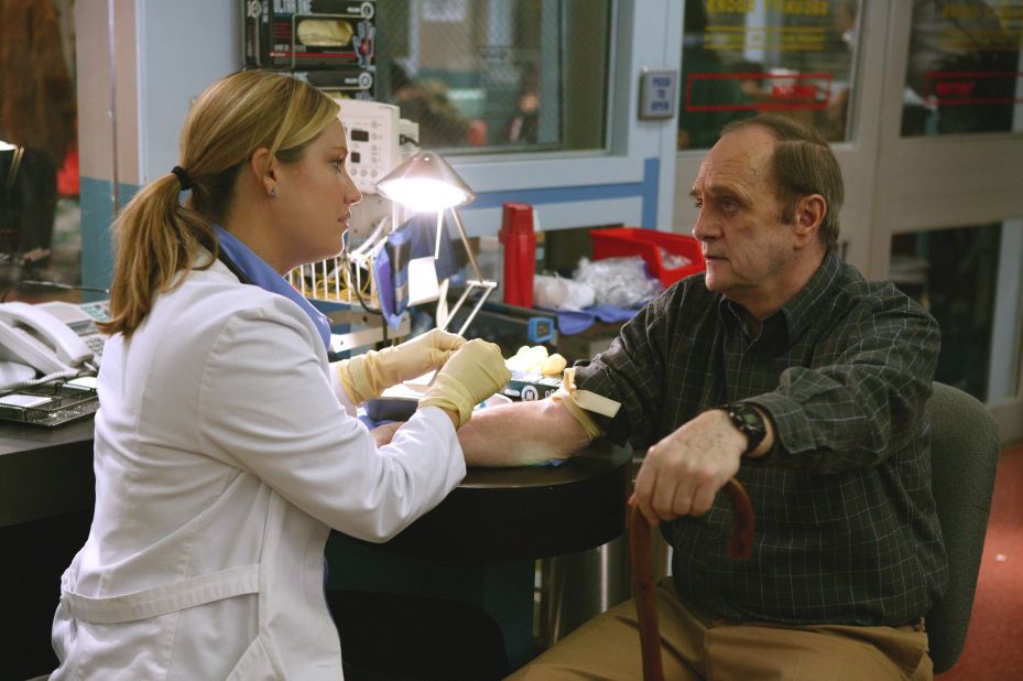 Newhart guest stars as Ben Hollander, alongside actress Sherry Springfield as Dr. Susan Lewis, in the TV drama "ER" in 2003.