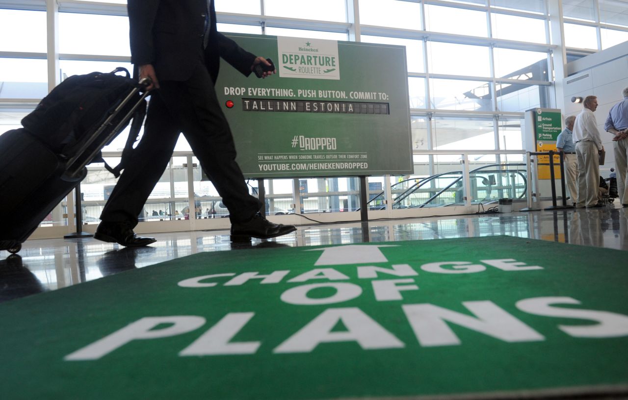 Heineken's 'Change of Plans' campaign at JFK airport