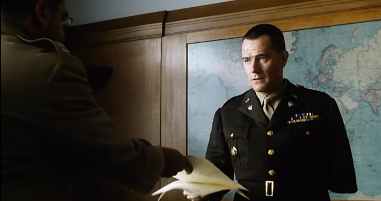 Cranston plays a War Department colonel in "Saving Private Ryan" (1998).