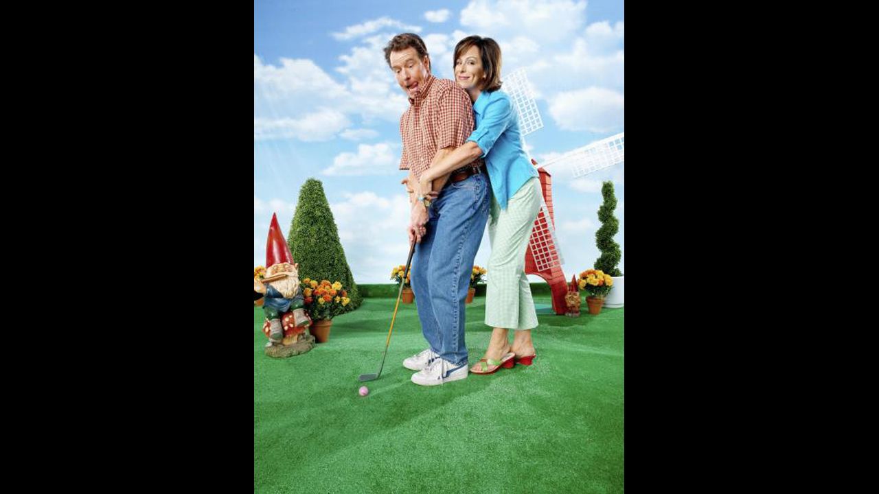 Cranston en el papel de Hal, el padre en "Malcolm in the Middle", con el que obtuvo tres nominaciones al Emmy.