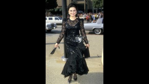In 1987, "Designing Women" actress Delta Burke chose a black dress for the Emmys, but it was anything but basic.