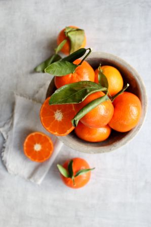 <strong>Tangerines:</strong> The small and sweet citrus fruits are positively refreshing for fall recipes. Our favorite flavor combos include almonds, dates and honey. Juice them with oil, vinegar and ginger for a to-die-for dressing. <br /><br />Health benefits include<br />? Good source of vitamin C <br />? Good source of beta-carotene <br /><br />Harvest season: November to April