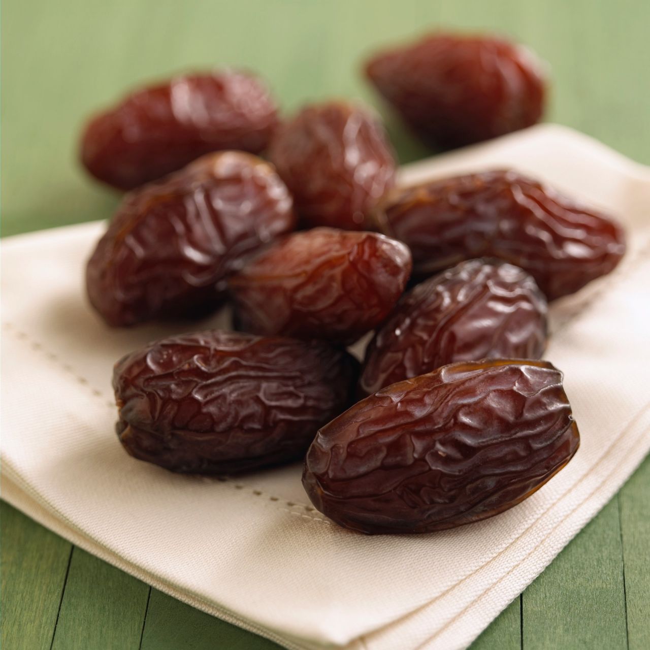 <strong>Dates:</strong> This Middle Eastern favorite is a sweet fruit that is perfect braised in stews, chopped up in desserts or stuffed with cream cheese or almonds. <br /><br />Health benefits include <br />• Low in fat <br />• Good source of fiber <br />• Good source of potassium <br /><br />Harvest season: September to December