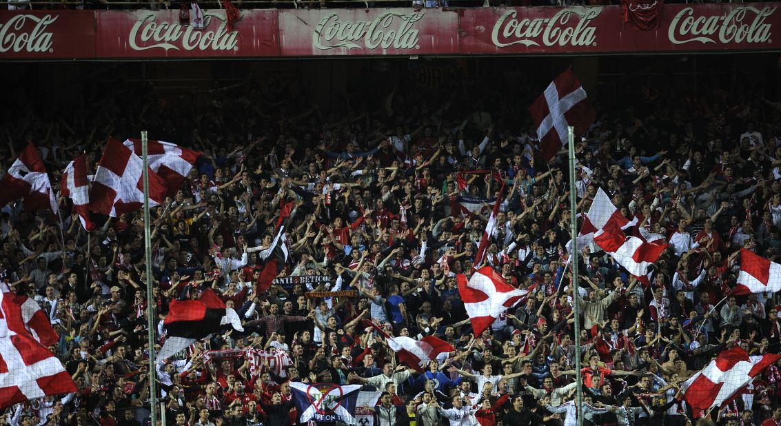 Spain is home to what many believe is the greatest club football team ever assembled -- FC Barcelona. But other teams also have their fans. Here Sevilla FC supporters cheer their team during a match against Real Betis in Seville in November.