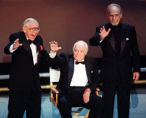 It was speculated that Gumbel did such a poor job that the Emmys decided to just go without a host the next year. Instead, it depended on star power like legendary comedians Milton Berle, left, Bob Hope and Sid Caesar for the 50th Primetime Emmy Awards in 1998. Still, that show was less than stellar, too.