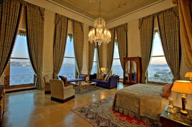 Ciragan Palace housed two separate sultans during its lifetime, before a great fire destroyed much of the site in the early 1900s. In 1989, its original architecture was restored and it became a hotel complex. 